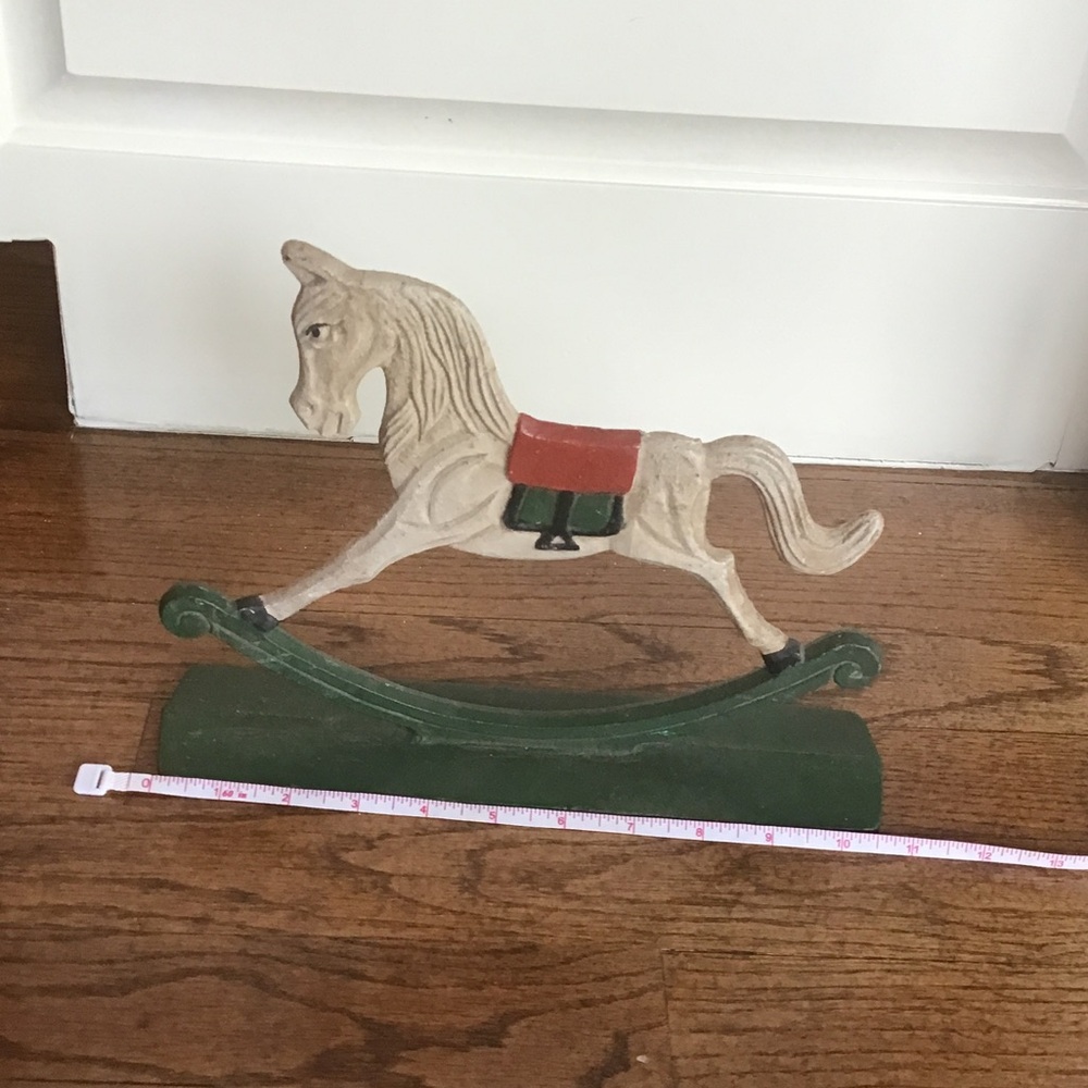Equestrian-Vintage style door stop Rocking Horse Figurine